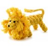 Bavlnený Lev, žltý, bavlnená hračka pre psov, 20 cm, ideálna pre aktívnu hru