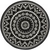 Hanse Home , Kusový koberec Celebration 103441 Valencia Black, 200x200 (priemer) kruh, čiernobiela, chodba / predsieň