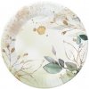 Papierové taniere - s lístkami a ornamentmi 18 cm - 6 ks