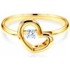 Prsteň srdce SAVICKI: dvojfarebné zlato, diamanty - SAVR66670 Y
