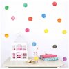Funlife Samolepky do detskej izby viacfarebné bodky 7 cm