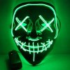 Purge Halloweenska Maska LED zelená