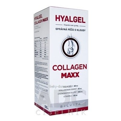 HYALGEL COLLAGEN MAXX tekutý prípravok s pomarančovou príchuťou 1x500 ml
