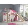 Vipack Detská posteľ so šmýkačkou pre dievčatá Pino