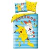 Halantex · Obojstranné posteľné obliečky Pokémoni Pikachu a Scorbunny - 100% bavlna - 70 x 90 cm + 140 x 200 cm