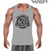 Pánske tielko RANGER® - motív Rybárčenie 14 L Svetlošedá