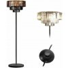 Toolight Toolight, podlahová krištáľová lampa 3xE14 APP925-3F, čierna, OSW-01042