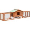vidaXL Králikáreň 303 x 60 x 86 cm masívne borovicové a jedľové drevo