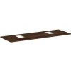 Hansgrohe Xelu Q doska pod umývadlo 1560 x 550 mm s 2 výrezmi pre umývadlo na dosku s otvorom pre batériu, tmavý orech, 5412663