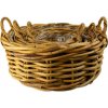 Koš s uchem, 46x68x63|50x30x52|36x23x36cm, natur, (balení obsahuje 3 kusy!)|Ego Dekor Indonesian Ratan