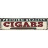 Ceduľa Cigars Premium Quality 40cm x 10cm Plechová tabuľa