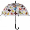 Esschert design s motýlky deštník průhledný