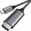 Interlook HT-2M | Kábel / adaptér USB-C (Typ C) - HDMI | MHL | 4K | 2 m Čierný