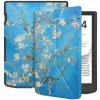 ARMORI STANDER S194, púzdro so stojanom Origami pre Pocketbook 743 G/C/K3 (InkPad4, Color 2, Color 3) - motív Blue Garden (Obal na čítačku Pocketbook 743 G/C/K3 (InkPad4, Color 2, Color 3) - ARMORI ST