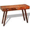 vidaXL Konzolový stolík s 3 zásuvkami 76 cm, drevený masív sheesham