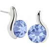 Náušnice so Swarovski Elements modrá vlnka Light Sapphire