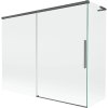 Mexen Rox, L 2-krídlová posuvná vaňová zástena 190 + 90 x 150 cm, 8mm číre sklo, brúsený grafit profil, 8C9L-190-090-66-00