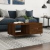 vidaXL Konferenčný stolík hnedý dub 90x50x40 cm kompozitné drevo 829187