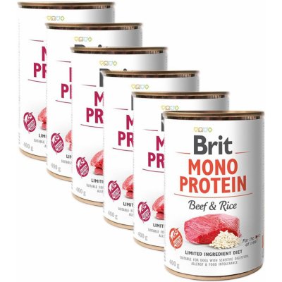 Konzerva Brit Mono Protein Beef & Rice, 6 x 400 g