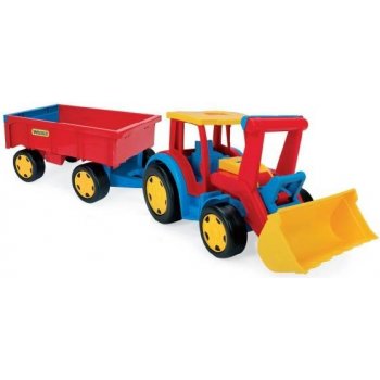 Wader Traktor s lžíčí a vlečkou Gigant 66300