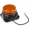 LED maják, 12-24V, 12x3W oranžovej farby s integrovanou zvukovou signalizáciou,