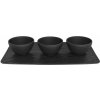 Villeroy & Boch Manufacture Rock súprava misiek na dip s podnosom 10-4239-9023