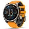 Garmin - fenix 8 Solar Sapphire - 51 mm - Carbon Gray DLC Titanium with Black | Pebble Gray Silicone Band, EU