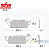 Sbs Brzdové platničky 627HF Honda Suzuki Kymco