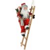 Vianočná derkorácia santa na rebríku