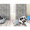 Biante Detský bavlnený záves Sandra SA-409 Leopardí vzor na bielom 150x210 cm