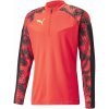 Pánske športové tričko Puma, CUP TRAINING 1 4 ZIP TOP oranžová,čierna XL