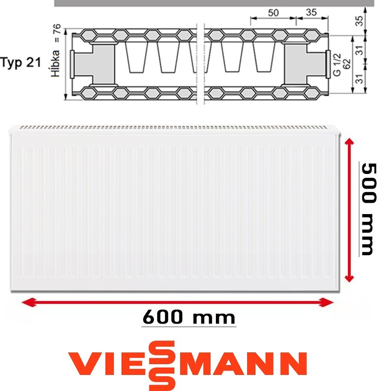 Viessmann 21 600 x 500 mm