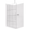 CERANO - Sprchová zástena Walk-in Onyx Top Cube Ľ/P - 8 mm - hranatá vzpera - chróm, industriálne sklo - 150x200 cm