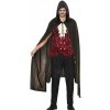 PLÁŠŤ S KAPUCŇOU ČIERNY DLHÝ 130 CM UPÍR GOTICKÝ HALLOWEENSKY