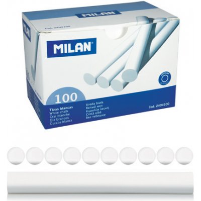 Milan krieda guľatá biela bezprašná 100 ks