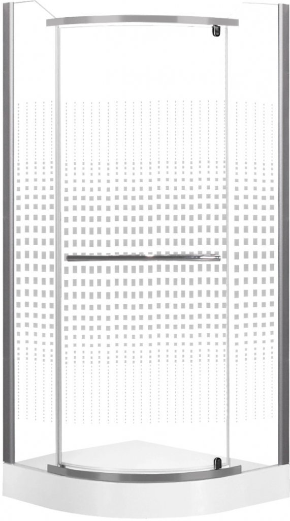 Roth Kompletný sprchový štvrťkruhový kút Ametyst s vaničkou 900 x 900 mm