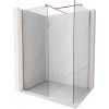 MEXEN/S - Kioto Sprchová zástena WALK-IN 125 x 80, transparent, meď kartáčovaná 800-125-202-65-00-080