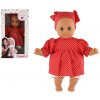 Hamiro /bábätko 30 cm látkové tělo šaty červené+ bílý puntík + šátek