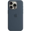 Apple iPhone 15 Pro Silicone Case with MagSafe Storm modré MT1D3ZM/A