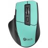 Myš C-TECH Ergo WLM-05, bezdrôtová, 1600DPI, 6 tlačidiel, USB nano receiver, mint WLM-05GR