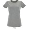 SOL's Collection Tričko Slim Fit Regent Fit Women, krátký rukáv, dámské COT25275807703-grey melang L Melír šedá