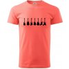 Gitary v rade - Klasické pánske tričko vyššej gramáže - M ( Korálová )