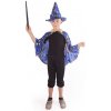 Rappa plášť modrý s klobúkom Čarodejník Čarodejnice Halloween