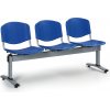 Plastová lavica do čakární VERONA, 3 miesta, modrá