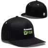 Fox šiltovka Kawasaki flexfit hat, čierna, L/XL