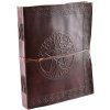 Battle Merchant Velká kožená kniha s pentagramem hnědá, 20x25cm