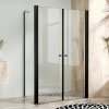 BETA COMBI BLACK 80x100 Clear Obdĺžnikový sprchovací kút bez vaničky