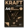 Blok Clairefontaine Brown & Black Kraft - A4, 60 listov, 90 g