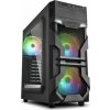 Sharkoon VG7-W RGB čierna / ATX / 2x USB 3.0 / 3x 120 mm / priehľadná bočnica / Bez zdroja (4044951026869)