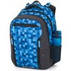 Bagmaster PORTO Cubes 26 l (Školský dvojkomorový batoh s odnímateľným bedrovým pásom - modrý)